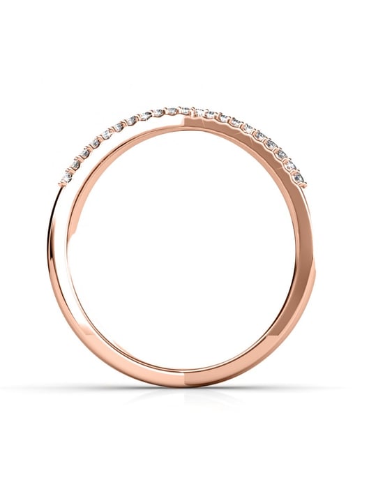 X-ring - roséguld och kristall - Image 4