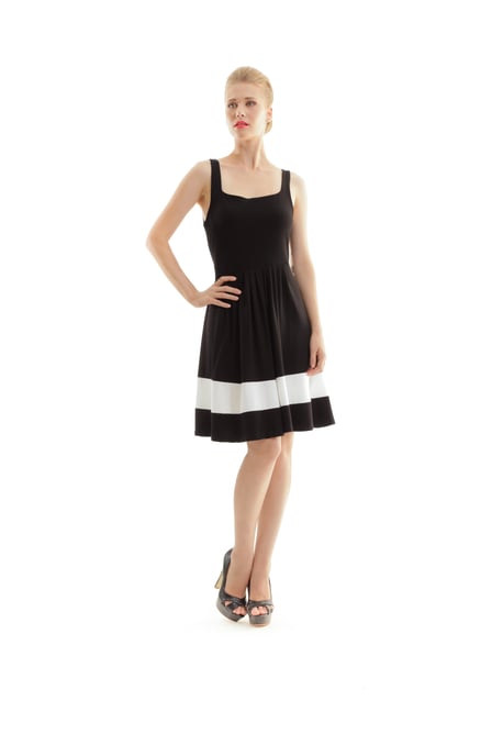Contrast Panel Detail Dress