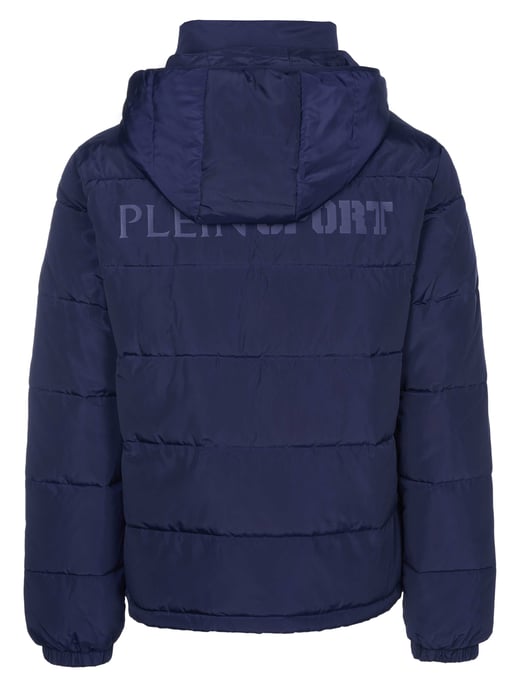 Plein Sport Bold Back Logo Padded Navy Blue Jacket - Image 3
