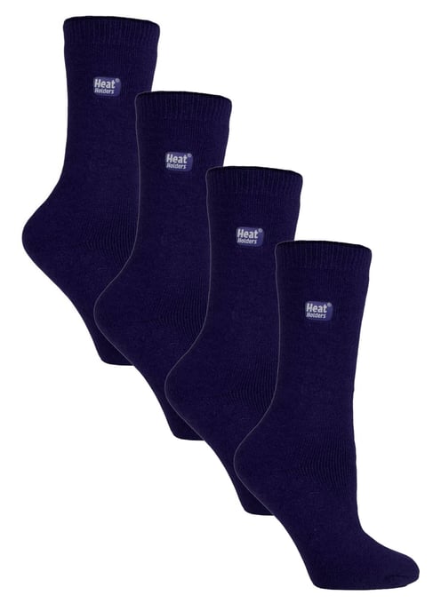 Heat Holders Ultra Lite - 4 par multipack termostrumpor för damer | ultratunna varma strumpor för klädstrumpor på vintern - Marin - Image 1