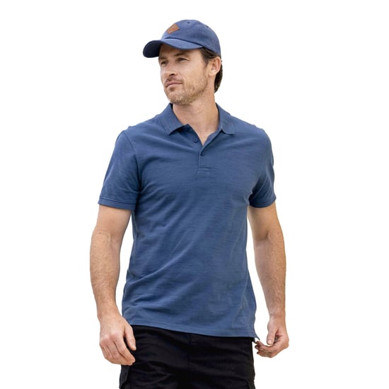 Mountain Warehouse Heren Dawnay Textured Pique Poloshirt (Blauw) - Image 5