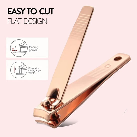Set of 3 Nail Clippers Rose Gold, Keep Nails Trimmed with High Quality Dynamic