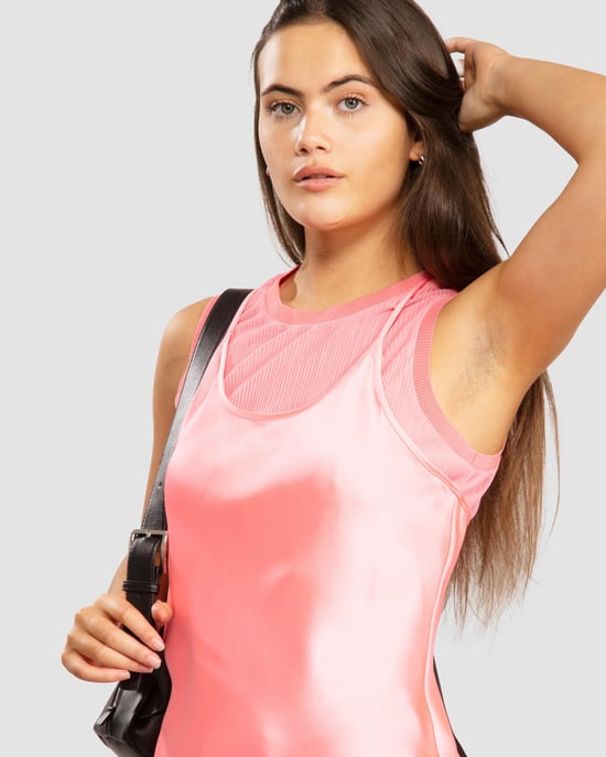 Armani Exchange Womens Layered Satin Blouse - Image 4