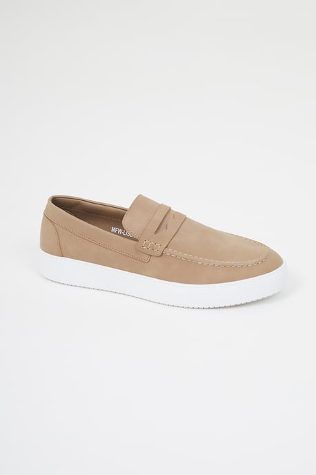 Taupe 'Lisbon' Faux Suede Loafers