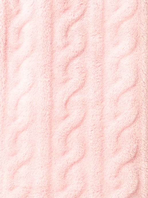 Cable Knit Fleece Lounger Poncho