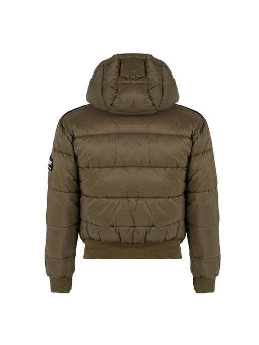 Plein Sport Padded Taped Sleeve Green Jacket