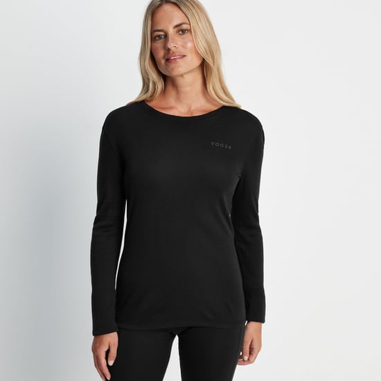 Meru Womens Cashmere Touch Base Layer Set Black