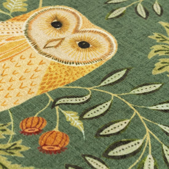 Evans Lichfield Hawthorn Owl Chenille Piped Cushion