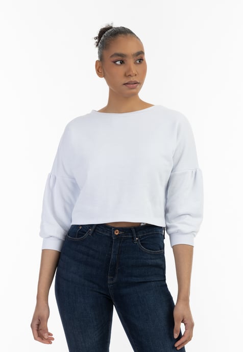 Mymo Sweatshirt Dames wit - Image 3