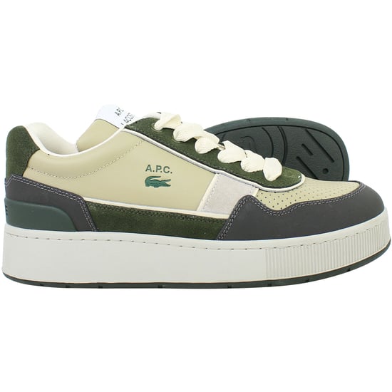 Lacoste Ace Clip 0822 2 SMA Mens Khaki Trainers - Image 4