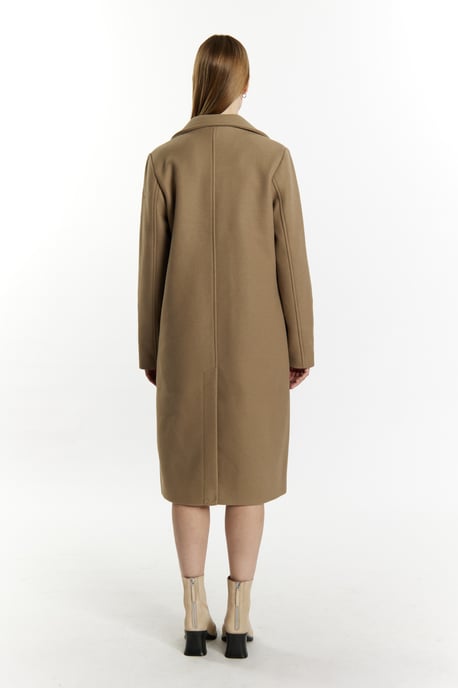 Dreimaster Overgangsjack in wollen look Dames Grijsbeige - Image 3
