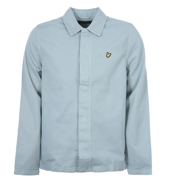 Lyle & Scott Washed Drill Overshirt - Away Blue - Image 1