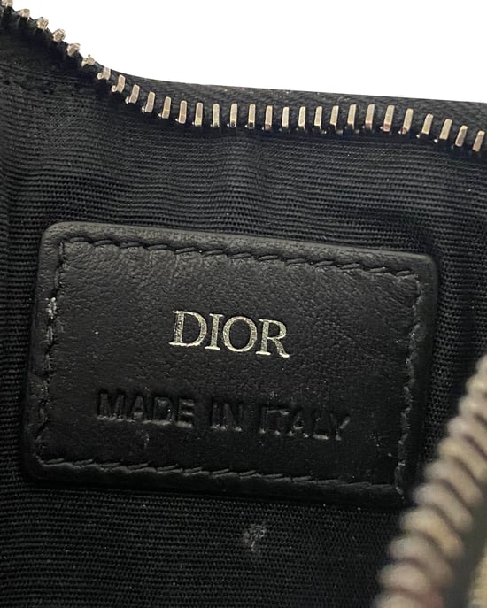 Dior Zipped Card Holder in Beige and Black Jacquard - Image 4