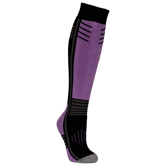 Trespass Unisex Adult Icy Ski Socks (Black/Purple) - Image 1