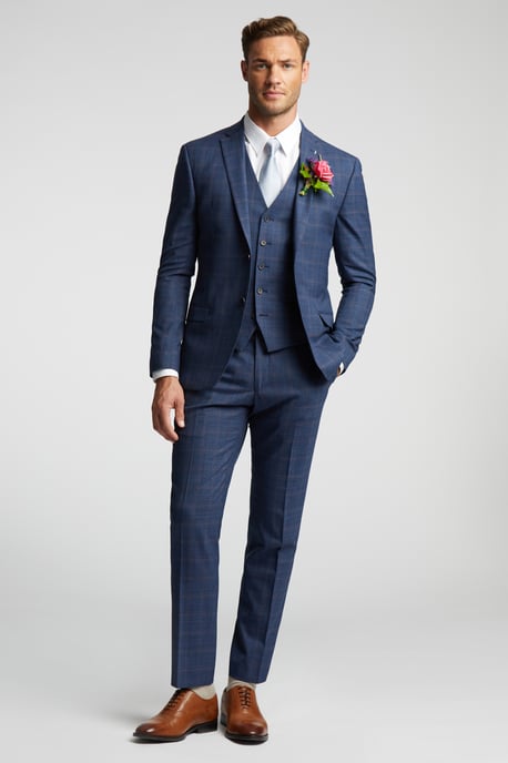 Andes Plain Slim Jacket in Blue - Image 3
