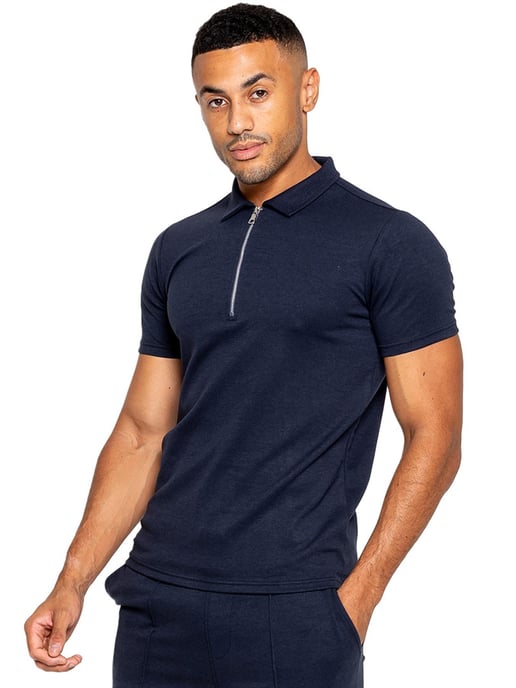 Enzo heren poloshirt met rits - Image 1