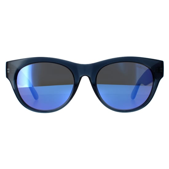 Smith Round Unisex Blue Crystal Chromapop Violet Mirror Sophisticate