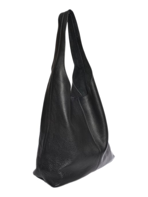 Carla Ferreri Black Leather Bag