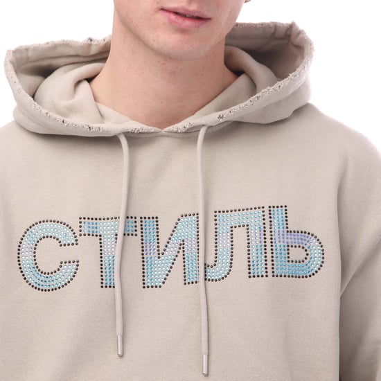 Men's Heron Preston CTNMB Hoodie in Grey blue