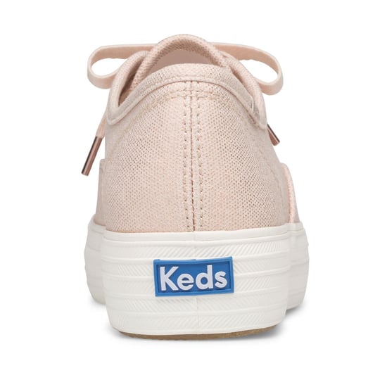 Keds Triple CVO Metallic Canvas Rose Gold Shoes with Rubber Outsole