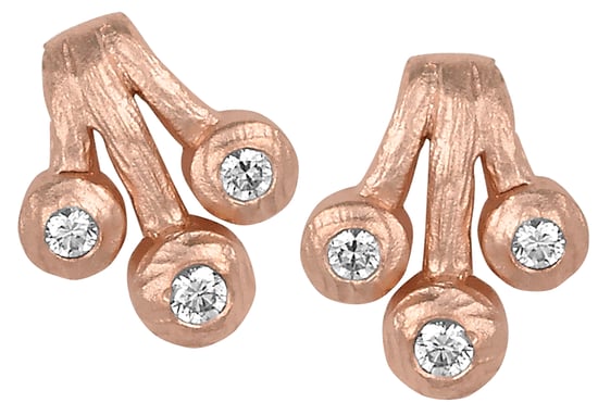 Orphelia Women's 925 Sterling Silver Set: Chain-Pendant + Earrings - Rose SET-5233/1 - Image 2