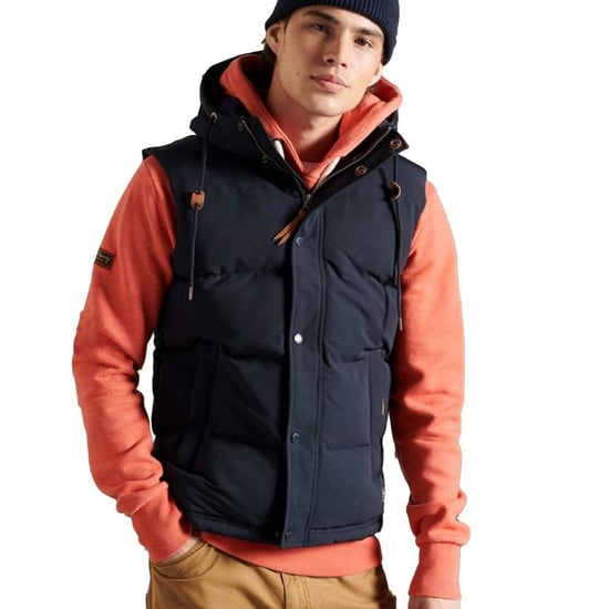 Superdry gewatteerd vest voor heren, klassiek marineblauw - Image 1