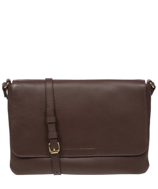 'Ruby' Hot Fudge Nappa Leather Cross Body Bag