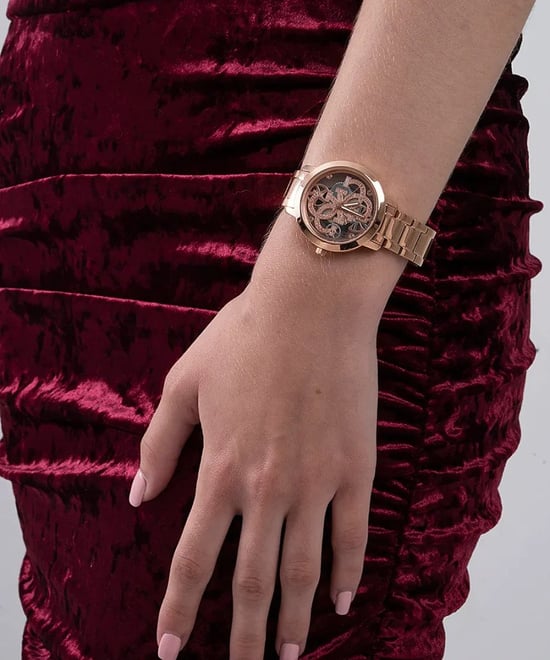 Guess Quattro Clear Women's Rose Gold Watch GW0300L3