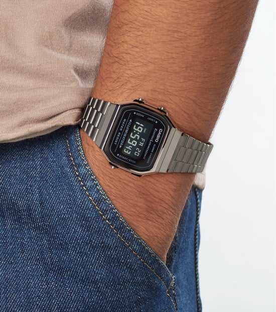 Casio Casio Collection Retro Men's Grey Watch A168WEGG-1BEF - Image 5
