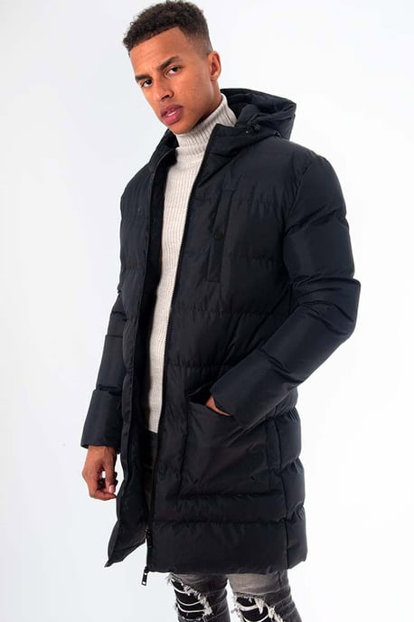Soulstar Men's AG04 Longline Padded Puffer Jacket