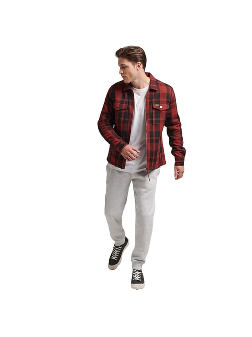 Superdry Rutig Skjorta Med Dragkedja För Män - Image 2