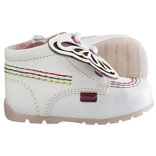 Kickers Hi Faires Kids White Boots - Image 4