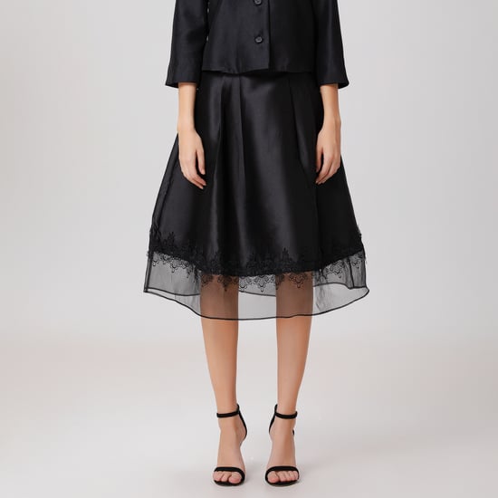 Rok van organza en tafzijde met kanten rand - Image 2