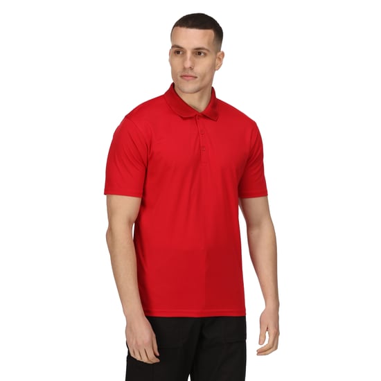 Regatta Mens Pro Moisture Wicking Polo Shirt (Classic Red)