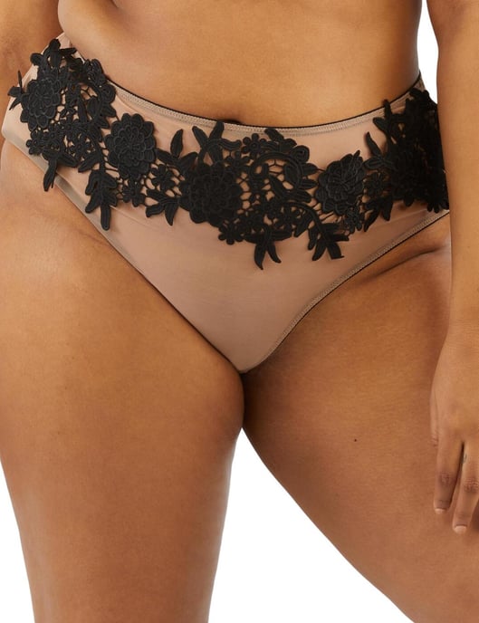 PPGHW086 Playful Promises Alaina Mesh And Black Applique Brief - Image 1
