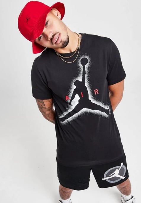 Nike Air Jordan groot grafisch heren-T-shirt in zwart - Image 1