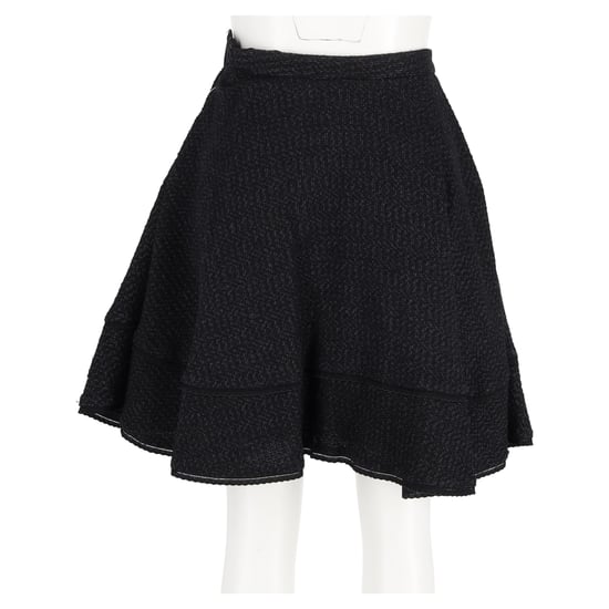 Red Valentino Tweed A-Line Skirt in Black Wool - Image 6