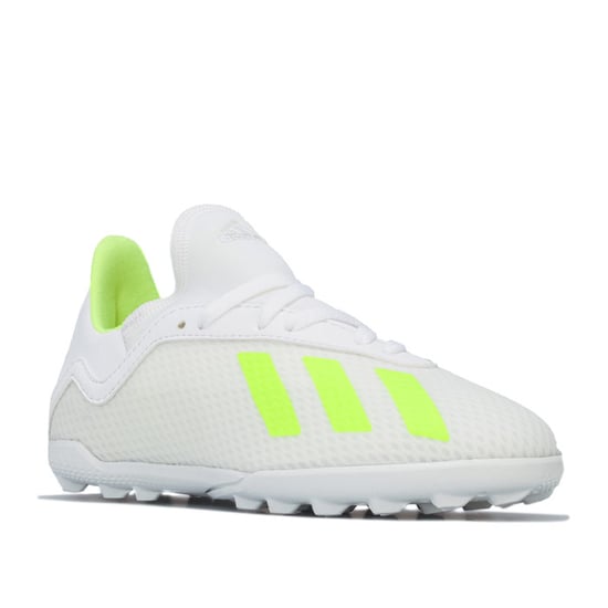 Boy's adidas Junior X 18.3 Astro Turf Trainers in White - Image 2