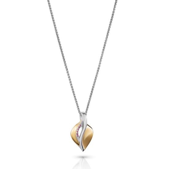 Orphelia 'Anet' Dames 925 Sterling Zilveren Ketting met Hanger - Zilver/Goud ZH-7520/G - Image 3