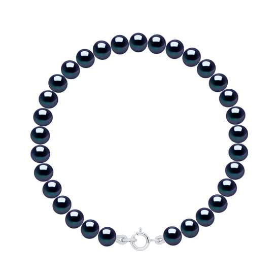 Bracelet of Real Cultured Freshwater Pearls Semi Round 5-6 mm