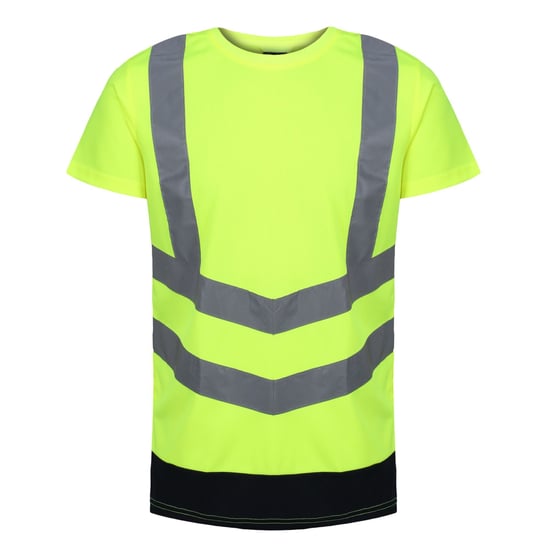 Regatta Mens Pro High-Vis Short-Sleeved T-Shirt (Yellow/Navy)