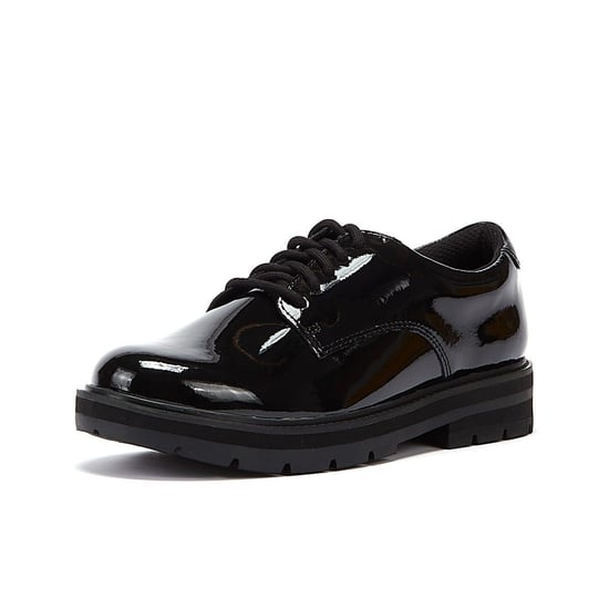 Clarks Prague Lace O Youth Patent Shoes - Image 3