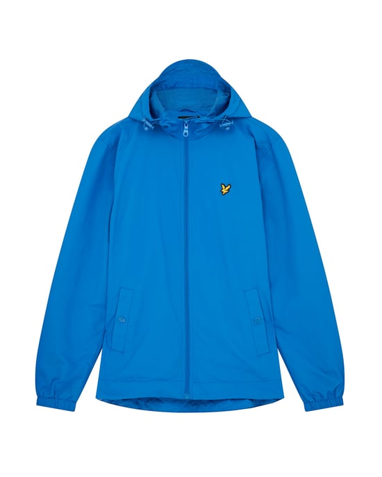 Lyle & Scott jack met rits en capuchon in blauw - Image 3