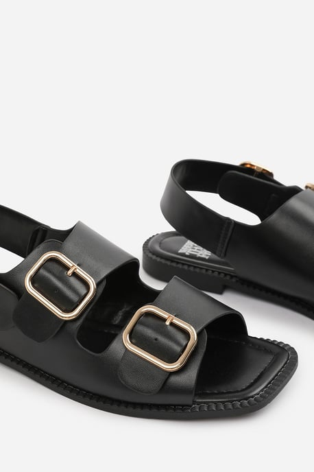 Wheres That From Womens 'Alora' Flatform Sandal With Multi Buckles Strap Detail