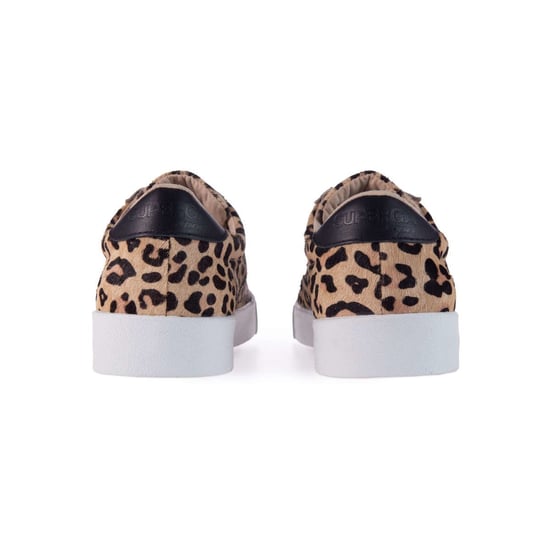 Superga Womens/Ladies 2843 Club S Leopard Print Cowhide Leather Trainers (Beige) - Image 2
