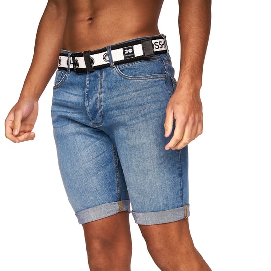 Crosshatch Heren Reestier Denim Shorts (Lichte wasbeurt) - Image 1