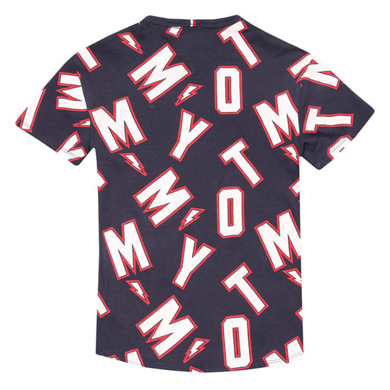 Boy's Tommy Hilfiger Infant All Over Print T-Shirt in Navy