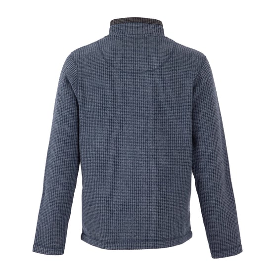 Weird Fish Heren Newark Grid Eco Friendly Quarter Zip Fleece Top (Marine) - Image 2