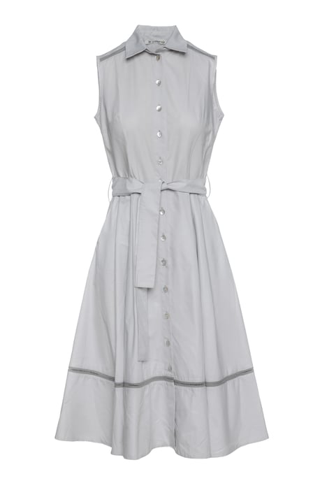 Grey Button Detail Dress