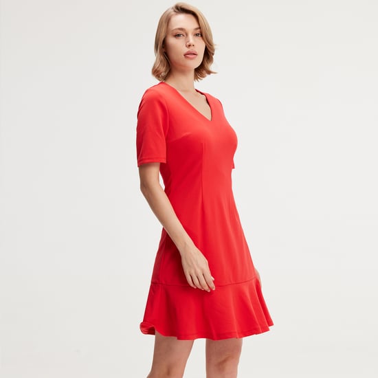 Minimalistische trapeze jerseyjurk - Image 4